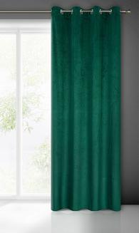 Zasłona gotowa na przelotkach LILI 140x250 Eurofirany ciemnozielony