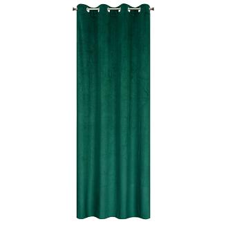 Zasłona gotowa na przelotkach LILI 140x250 Eurofirany ciemnozielony