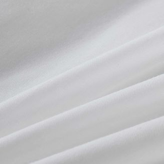 Pościel satyna bawełniana Queen Premium 220x200 biała ze złotą lamówką