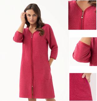 Szlafrok damski LUNA kod 214 bordowy