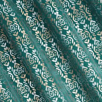 Zasłona gotowa na przelotkach LAURA 140x250 Eurofirany turkusowy/złoty