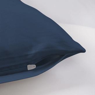 Poszewka satyna bawełniana 40x40 jednobarwna chabrowa