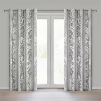 Zasłona gotowa na przelotkach VERA 140x250 Eurofirany jasnoszary