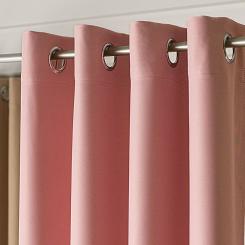 Zasłona gotowa typu blackout na przelotkach DONA 140x 250 pastelowy różowy