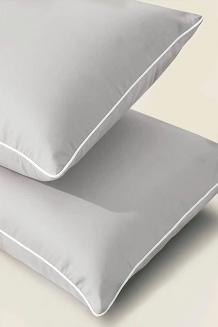 Poszewka bambusowa 70x80 szara z białą bizą