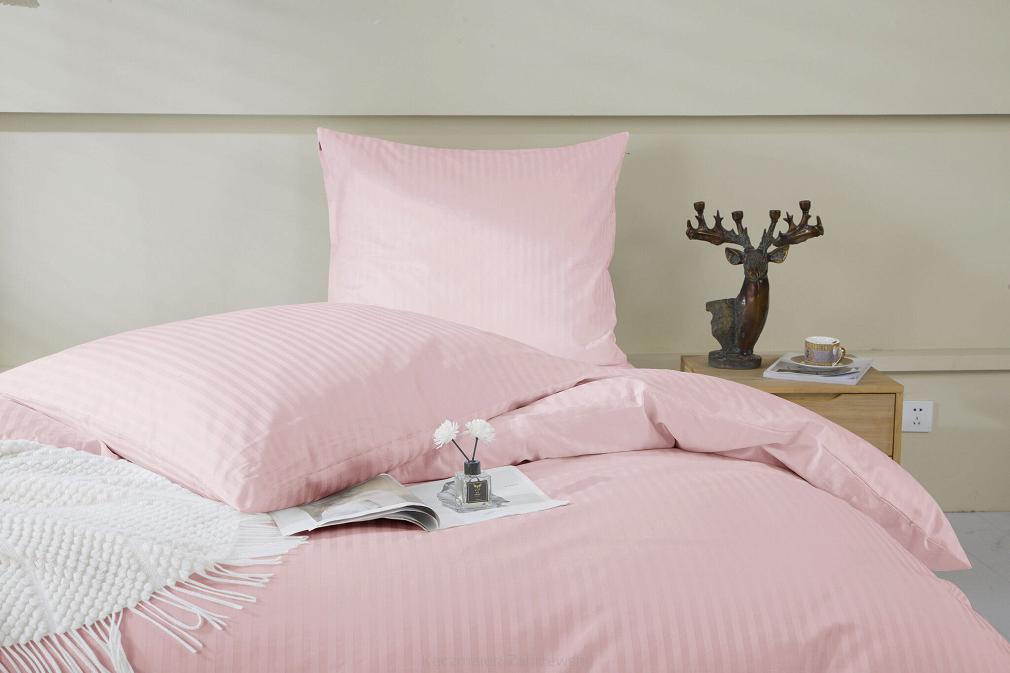 Poszewka z adamaszku satyna bawełniana 50x60 pudrowa