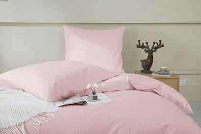 Poszewka z adamaszku satyna bawełniana 50x60 pudrowa