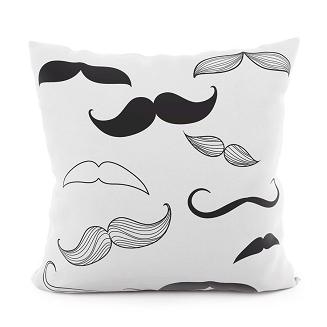 Poszewka dekoracyjna NAJLEPSZY TATA 40x40 welwetowa biała czarna