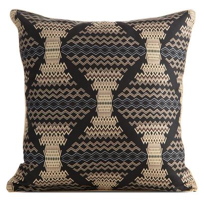 Poszewka dekoracyjna wodoodporna GARDEN 45x45 Eurofirany czarna w nadruk geometryczny