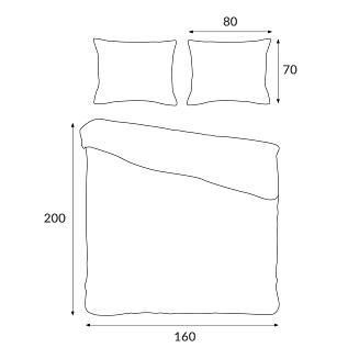 Pościel satyna bawełniana POINTY/160x200 EXCLUSIVE