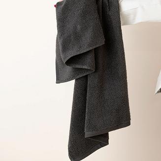 Ręcznik bawełniany LEON 50x90 strukturalne frotte czarny