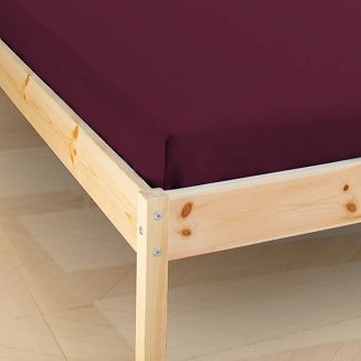 Prześcieradło jersey bez gumki 160x200 bordowe