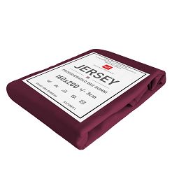 Prześcieradło jersey bez gumki 160x200 bordowe