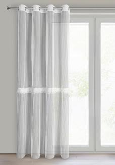 Firana gotowa na przelotkach ELIANA Eurofirany biały