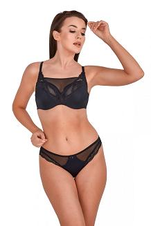 Biustonosz z zabudowaną miseczką Soft Ida 1216 miękki czarny