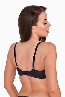 Biustonosz z zabudowaną miseczką Soft Ida 1216 miękki czarny