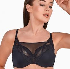 Biustonosz z zabudowaną miseczką Soft Ida 1216 miękki czarny