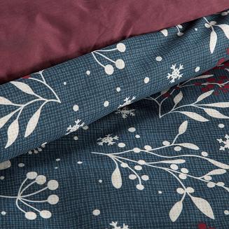 Komplet pościeli świąteczny POS 160x200 Eurofirany granatowy