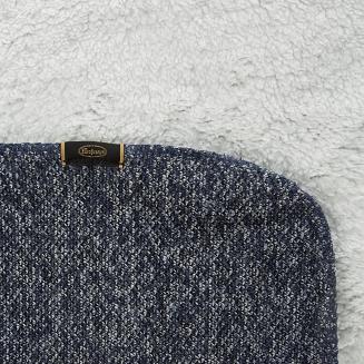 Koc narzuta na łóżko PANDA 150x200 dwustronny baranek granatowy biały