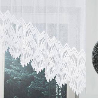 Firanka żakardowa gotowa na prosto na żabki FELICJA 200x80 biała