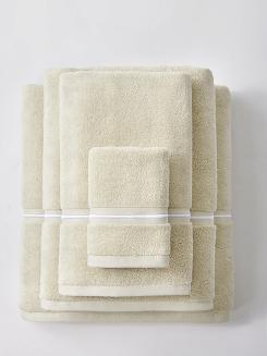 Ręcznik bawełniany LIBRE 70x140 beżowy z białą bizą