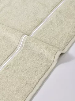 Ręcznik bawełniany LIBRE 70x140 beżowy z białą bizą
