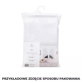 Firanka żakardowa gotowa na żabki MARTA 320x160 biała