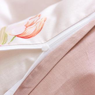 Pościel satynowa 180x200 różowa różana bukiety peonie