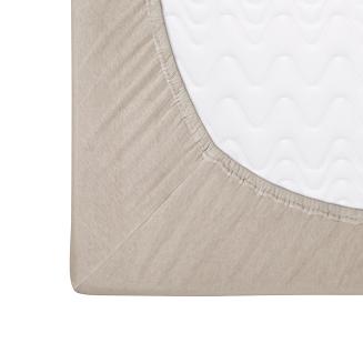 Prześcieradło jersey z gumką 200x220 Darymex beżowe