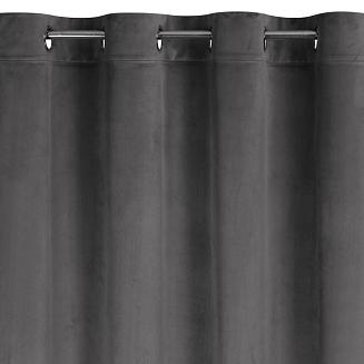 Zasłona gotowa na przelotkach ARIADNA 140x250 Eurofirany grafitowy