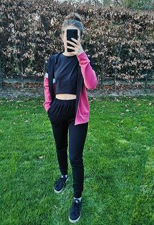 Dres damski LUNA kod 307 bordowo-czarny