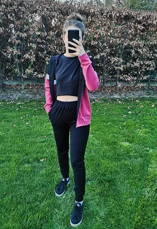 Dres damski LUNA kod 307 bordowo-czarny