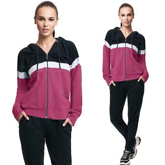 Dres damski LUNA kod 307 bordowo-czarny