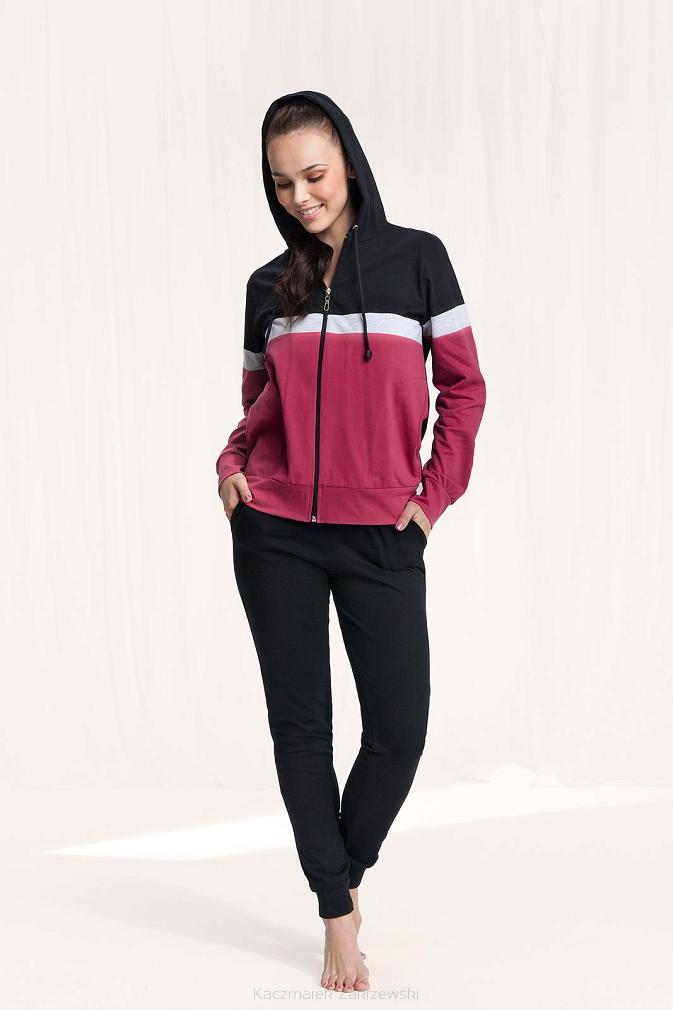 Dres damski LUNA kod 307 bordowo-czarny