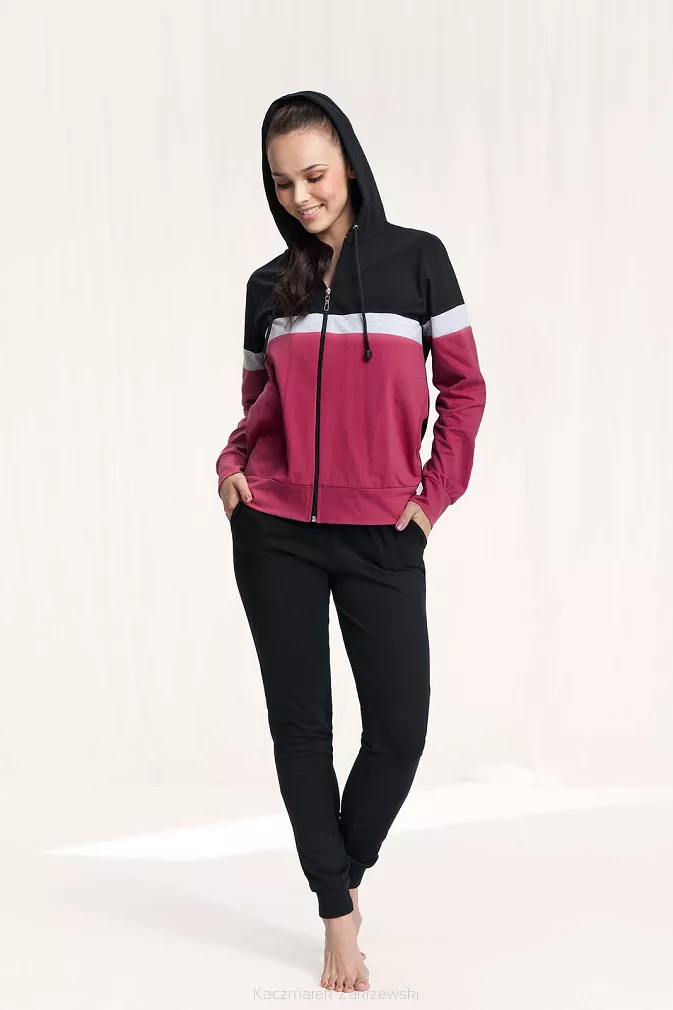 Dres damski LUNA kod 307 bordowo-czarny