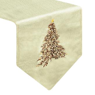 Obrus dekoracyjny SHERYL1 33x140 Eurofirany kremowy