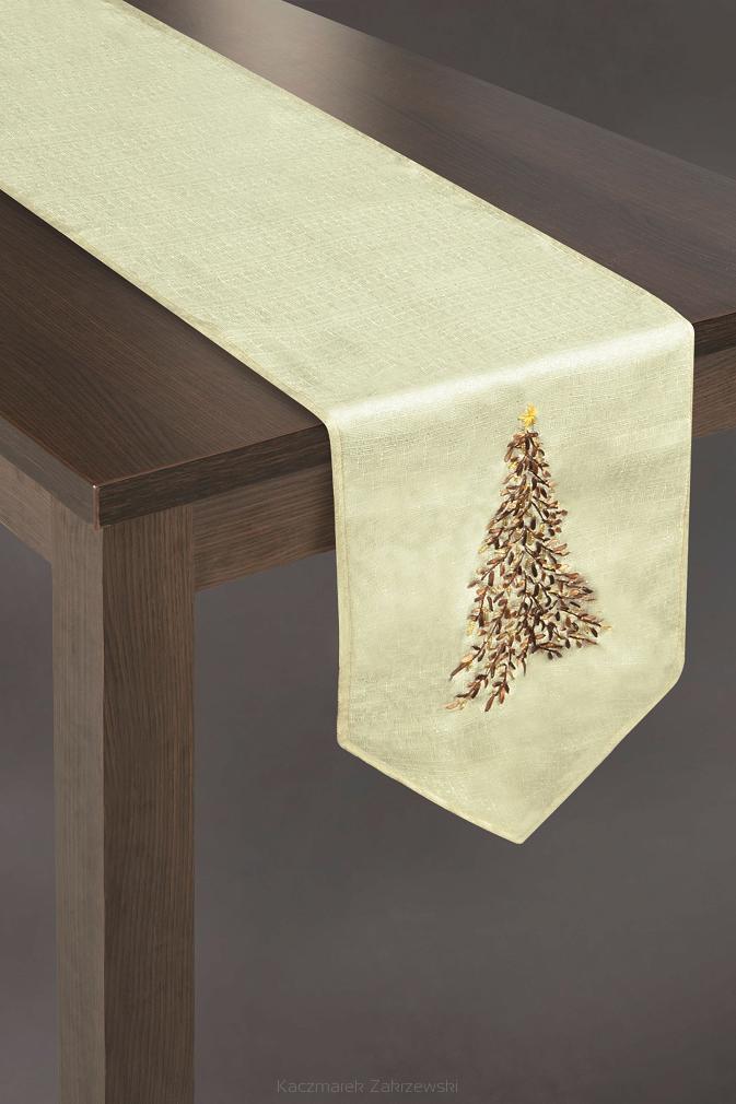 Obrus dekoracyjny SHERYL1 33x140 Eurofirany kremowy