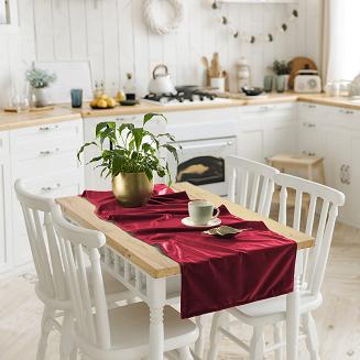 Bieżnik dekoracyjny SOFT 60x120 welurowy czerwony