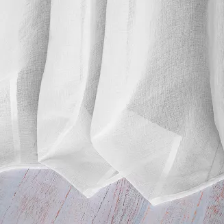Firana gotowa na taśmie BOHO 300x270 biała z koronką