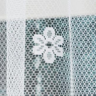 Firanka żakardowa gotowa na żabki FLORENTYNA 330x120 biała