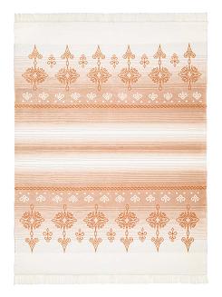 Koc bawełniano-akrylowy 150x200 wzór 0597-1 beżowy folklor