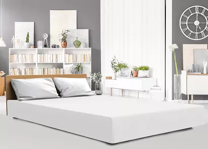 Prześcieradło jersey z elastanem z gumką 160x200 Darymex białe