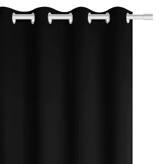 czarna zasłona zaciemniająca blackout 140x250 hold