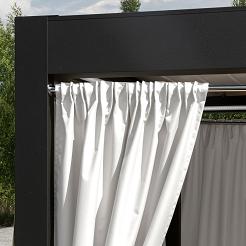 Zasłona gotowa na taśmie GARDENIA 140x200 wodoodporna ogrodowa biała