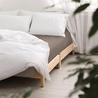 Prześcieradło satyna bawełniana z gumką 180x200 Darymex sepia