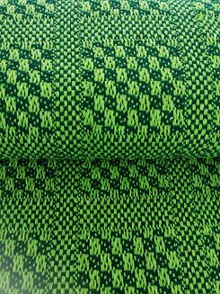Narzuta dekoracyjna tkana 170x205 zielona szachownica