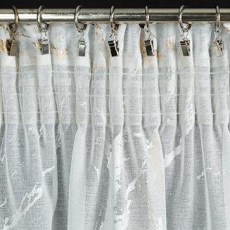 Firana gotowa na taśmie MOLLY1 140x270 Eurofirany biały