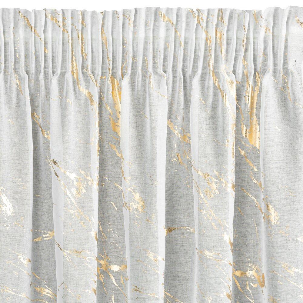 Firana gotowa na taśmie MOLLY1 140x270 Eurofirany biały