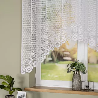 Firanka żakardowa gotowa na żabki FAUSTYNA 250x120 biała
