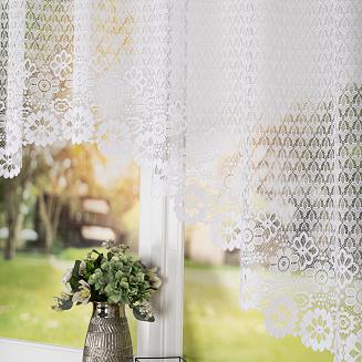 Firanka żakardowa gotowa na żabki FAUSTYNA 250x120 biała